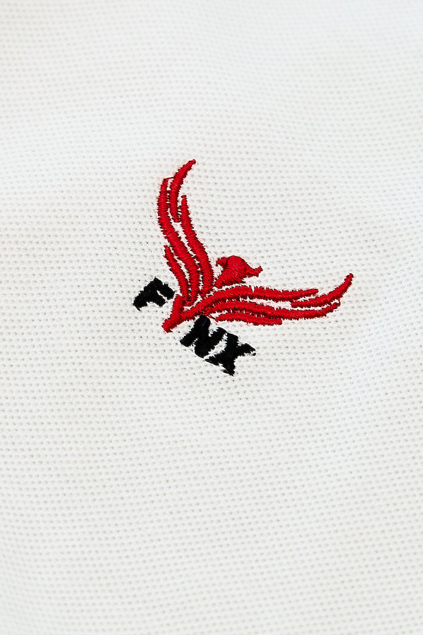 White and Red Fishing Shirt Logo 1